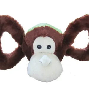 Jolly Pet Tug-a-Mals Monkey Dog Toy Brown X-Large, 6 in