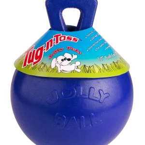 Jolly Pet Tug-n-Toss Dog Toy Blue 4.5 in, Small
