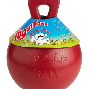 Jolly Pet Tug-n-Toss Dog Toy Red 4.5 in, Small