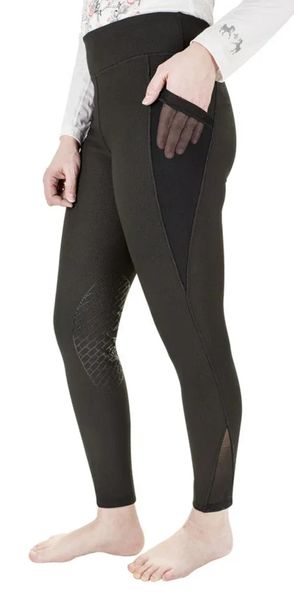 JPC Equestrian Tuffrider Ladies Classic Ribbed Tights - Image 2