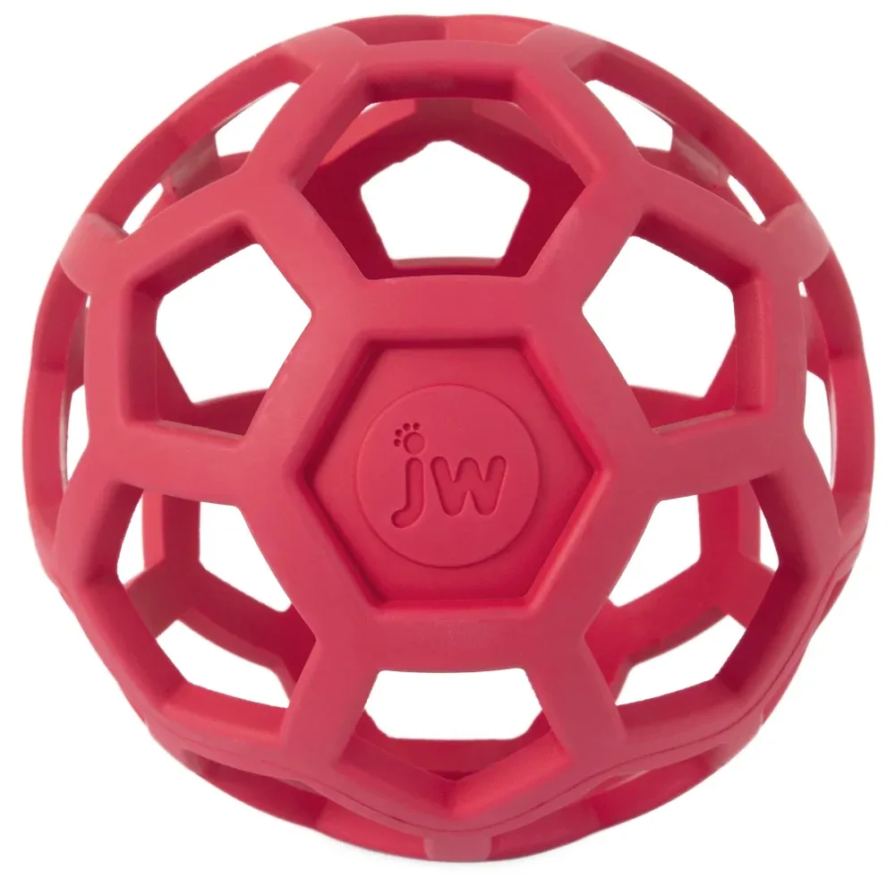 JW Hol Ee Giggler Roller Toy for Dogs (Red)