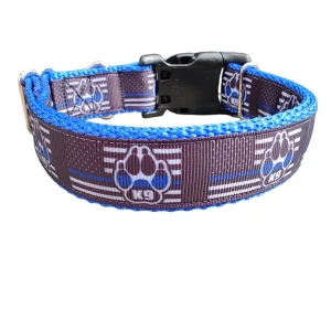 K9 Police Dog Flag Nylon Dog Collar