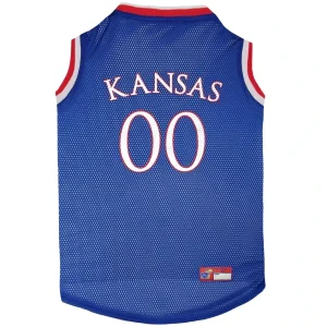 Kansas Jayhawks Basketball Dog Jersey - NCAA Officially Licensed