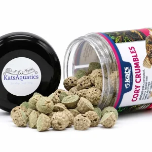 KatsAquatics Cory Crumbles – Foraging Food for Cory Catfish & Bottom Feeders 3.50 oz jar (about 99 g)