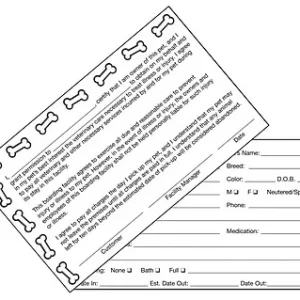 Kennel Cards, 4 x 6 inch, 100 Pack