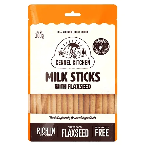 Kennel Kitchen Milk Sticks with Flaxseed Dog Treats