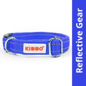 Kibbo Premium Reflective Padded With Soft Mesh Padding & Adjustable Design Collar for Dogs (Blue)