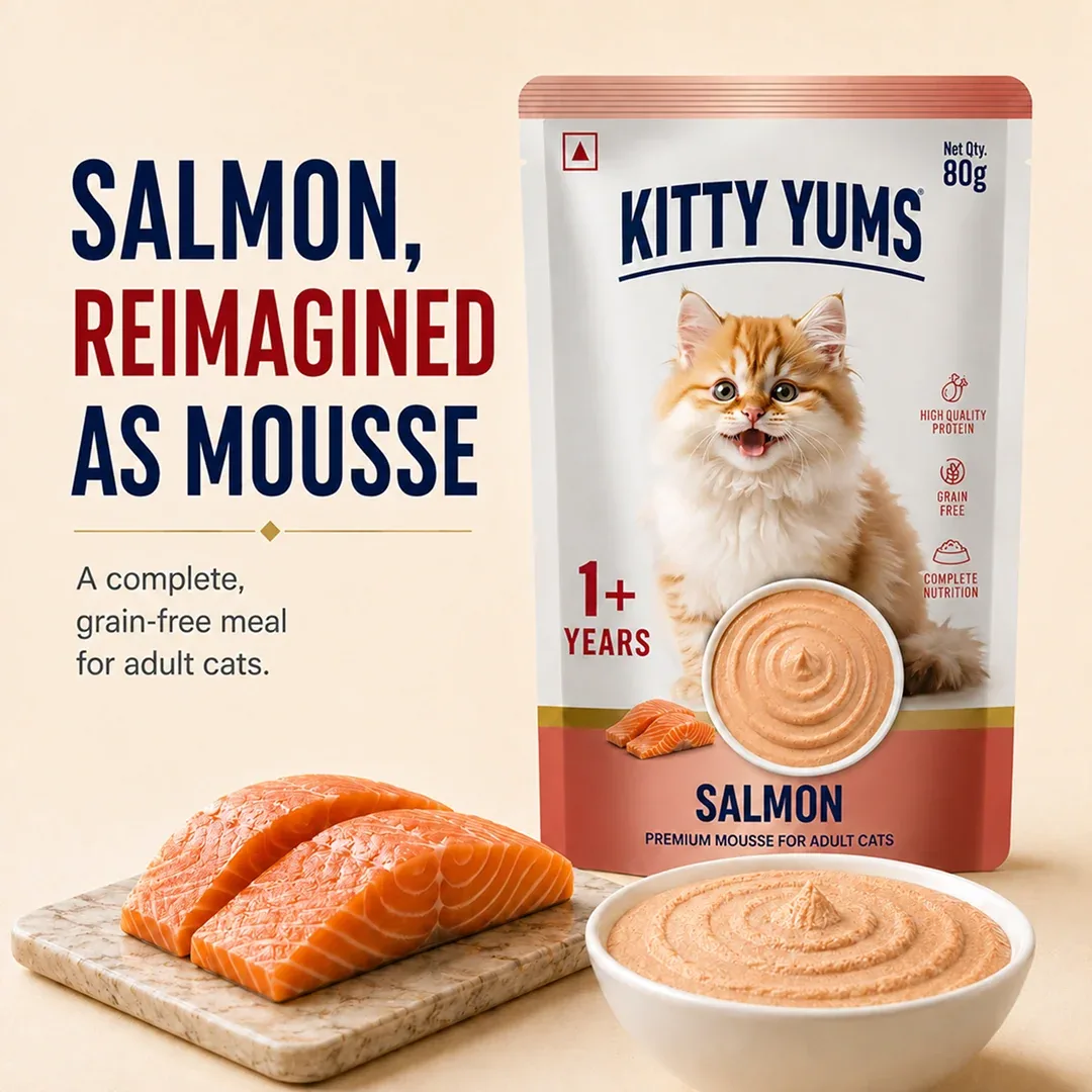 Kitty Yum Salmon Mousse Adult Cat Wet Food - Image 2
