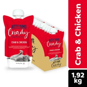 Kitty Yums Lickable Crab & Chicken Creamy Cat Treat