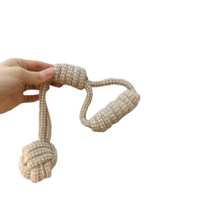 Knotty Pawz Forest Knot Hemp Rope Tug Dog Toy with Handle - Eco-Friendly 12.5 in Tug for Medium & Large Dogs