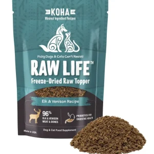Koha Dog and Cat Grain-Free Raw Freeze-Dried Topper Elk - 8 Oz
