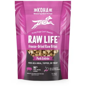 Koha Grain-Free Raw Freeze-Dried Dog Treats Bites Pork - 14 Oz