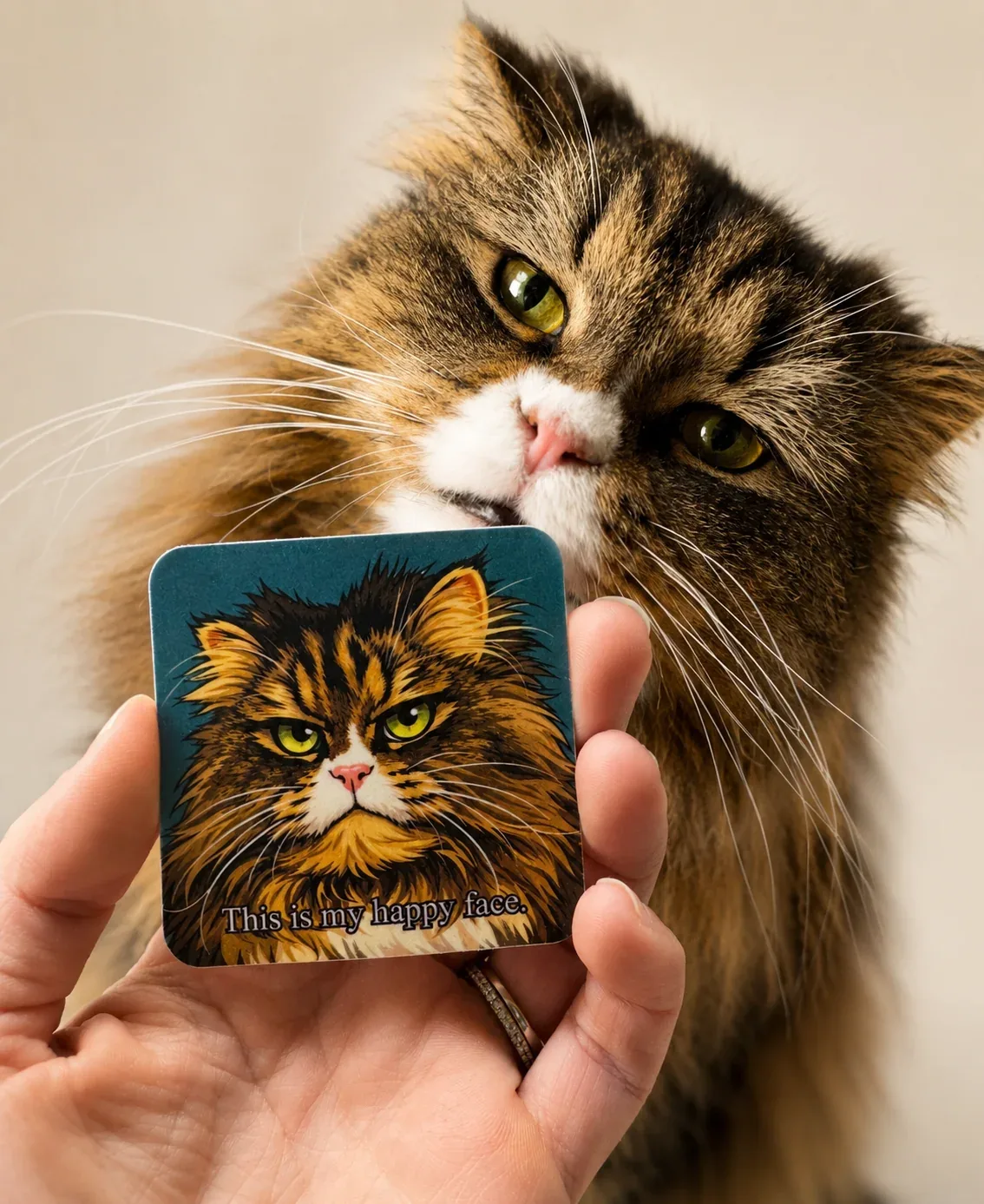 Koira - This is my Happy Face Cat Sticker - Image 2