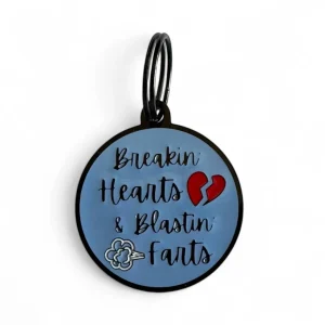Koira - Breakin’ Hearts & Blastin’ Farts Pet ID Tag Dog Tag