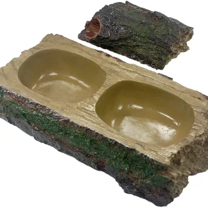 Komodo Forest Dual Feeder Bowl Brown
