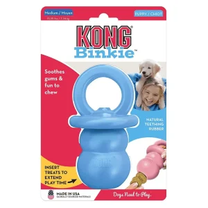 Kong Binkie Puppy Chew Toy for Dogs (Blue)