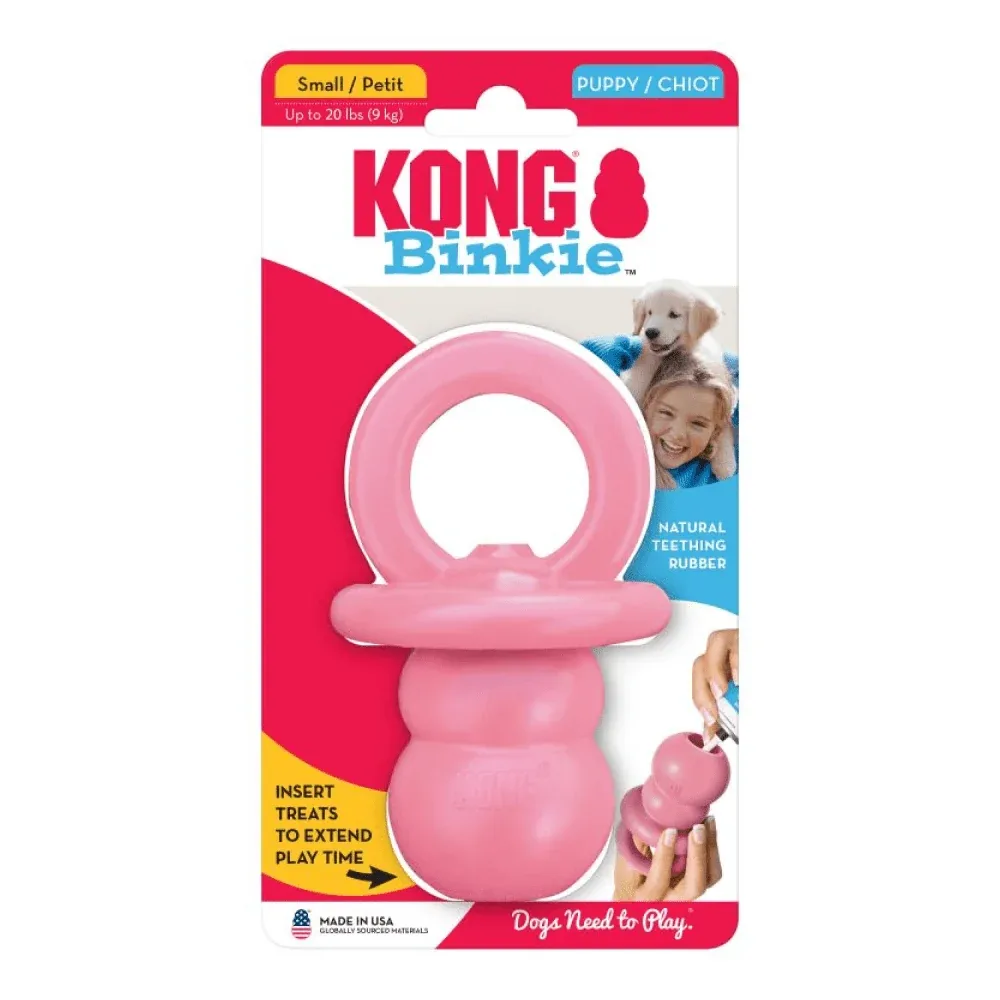 Kong Binkie Puppy Chew Toy for Dogs (Pink)