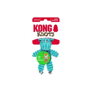 KONG Floppy Knots Hippo Dog Toy Blue, X-Small