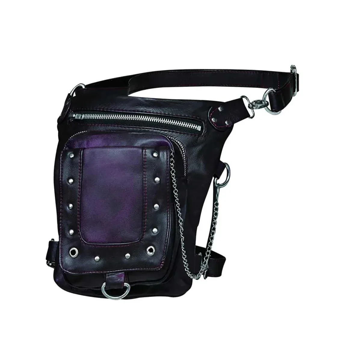 Ladies Leather Thigh Bag - Image 2