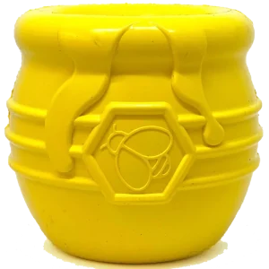 Large Honey Pot Durable Rubber Treat Dispenser & Enrichment Dog Toy