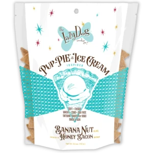 Lazy Dog Cookies Pup-PIE & ICE CREAM Inspired Banana Nut W/Honey & Bacon Slices 5 oz