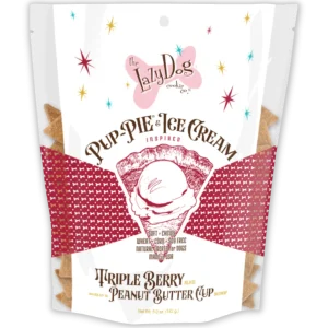 Lazy Dog Cookies Pup-PIE & ICE CREAM Inspired Triple Berry W/Peanut Butter Slices 5 oz