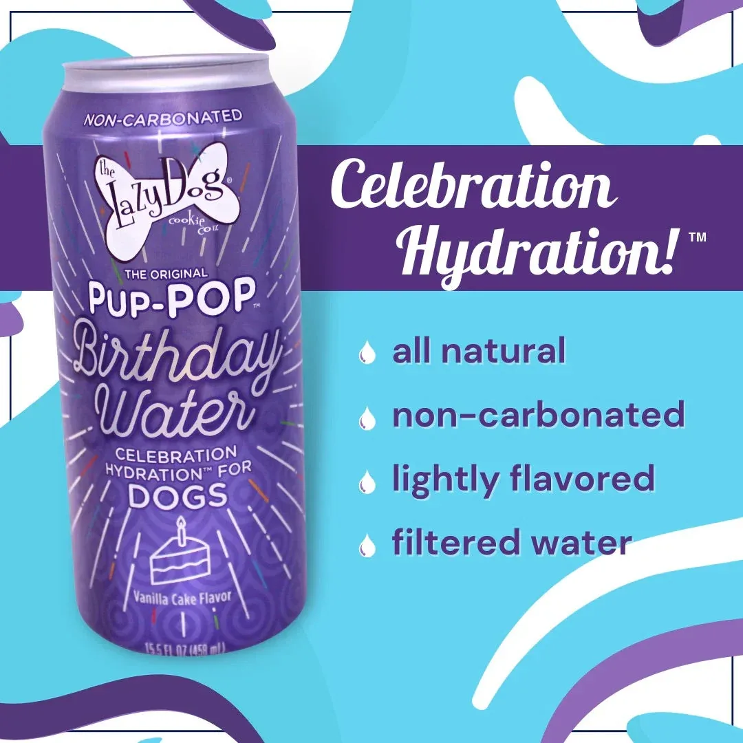 Lazy Dog Pup Pop Birthday Water (15.5oz) - Image 2