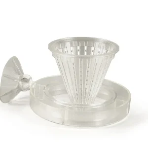 Lee's Aquarium & Pet Products 4-Way Cone Worm Fish Food Feeder Clear