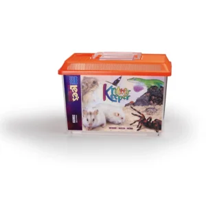 Lee's Aquarium & Pet Products Rectangle Kritter Keeper with Lid Label Assorted, 1.75 gal, Medium