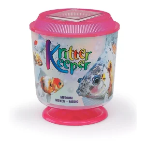Lee's Aquarium & Pet Products Round Kritter Keeper with Lid & Pedestal Label Assorted, 1.13 gal, Medium