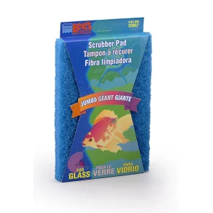 Lee's Aquarium & Pet Products Scrubber Pad for Glass Aquariums, Blue, 6 in x 9 in, Jumbo