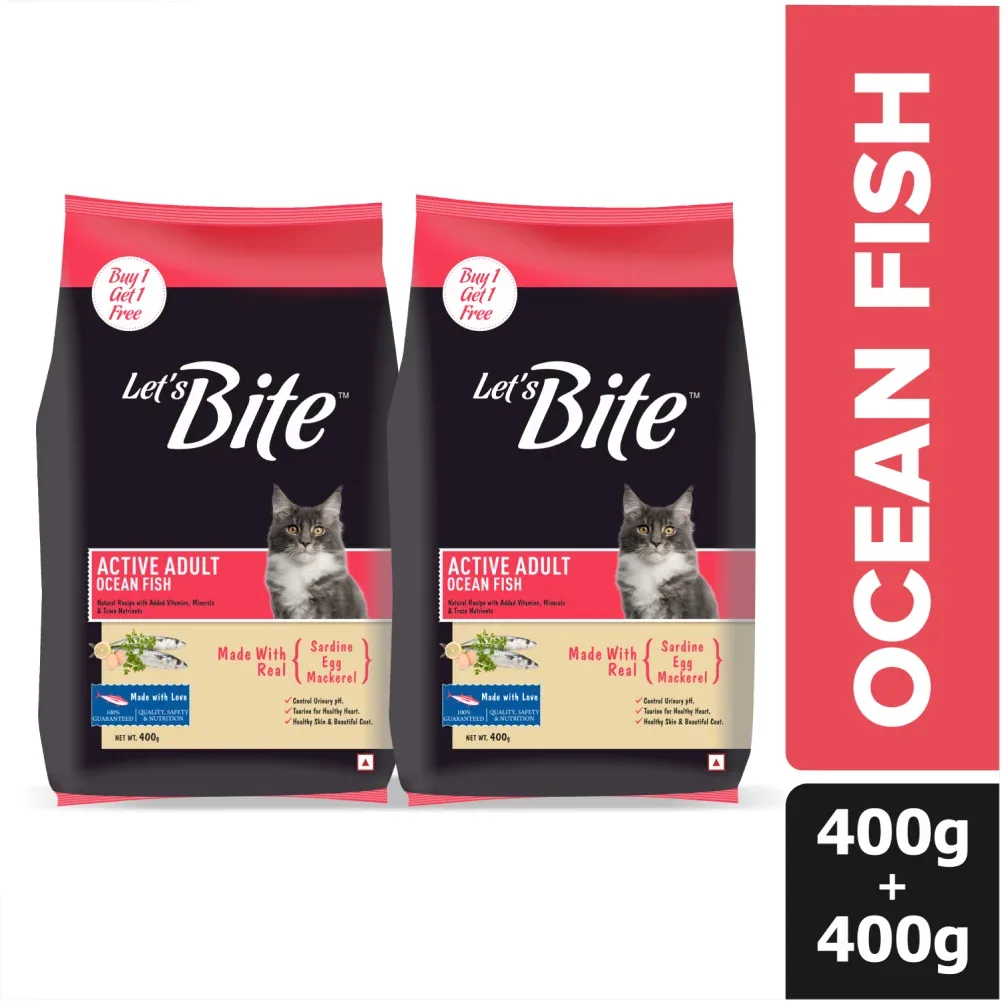 Let's Bite Active Adult Ocean Fish Dry Cat Food