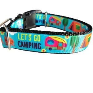 Let's Go Camping Nylon Dog Collar