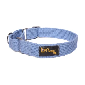 Let's Wag Martingale Fabric Collar for Dogs (Sky Blue)