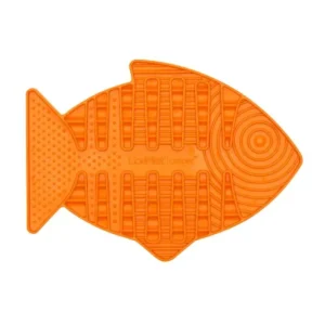 LickiMat Casper Slow Feeder for Cats (Orange)