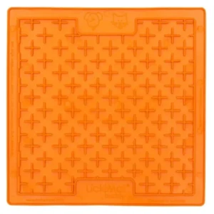 LickiMats Classic Buddy Slow Feeder for Dogs and Cats (Orange)
