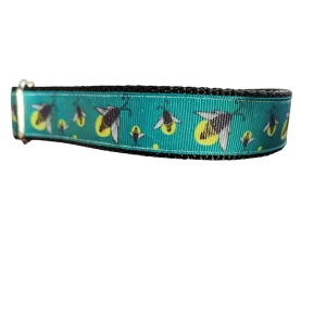 Lightning Bugs Nylon Dog Collar