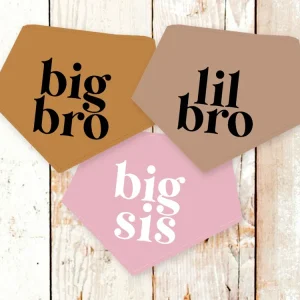 "Lil/Big Bro (or Sis)" Dog Bandana