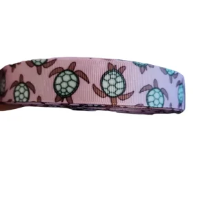 Little Pink Sea Turtles Nylon Dog Collar