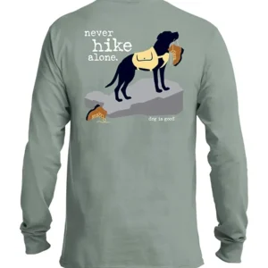 Long Sleeve T-shirt: Never Hike Alone