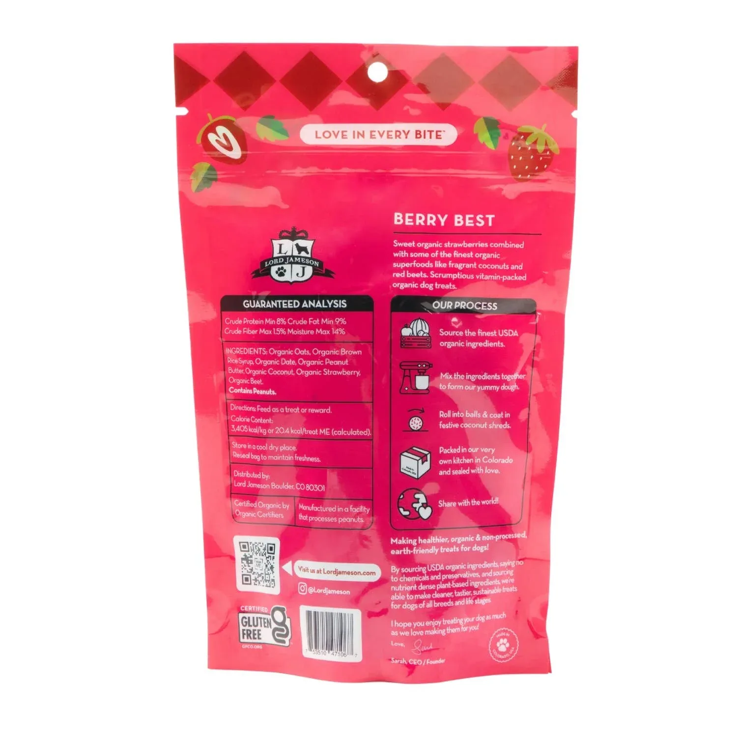 Lord Jameson Berry Best Organic Soft & Chewy Dog Treats - Image 2