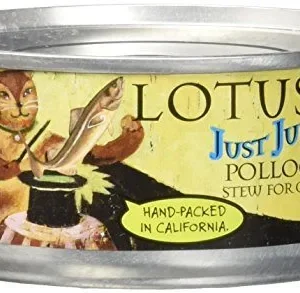 Lotus Just Juicy Stew Pollock Canned Cat Food - 5.3 Oz - Case of 24