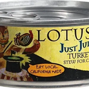 Lotus Just Juicy Stew Turkey Canned Cat Food - 5.3 Oz - Case of 24