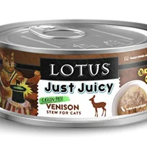 Lotus Just Juicy Stew Venison Canned Cat Food - 5.3 Oz - Case of 24