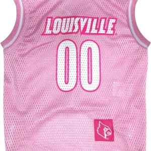 Louisville Cardinals Pink Basketball Jersey for Dogs - NCAA Licensed