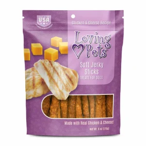 Loving Pets Soft Jerky Sticks Dog Treat Chicken & Cheese 6 oz