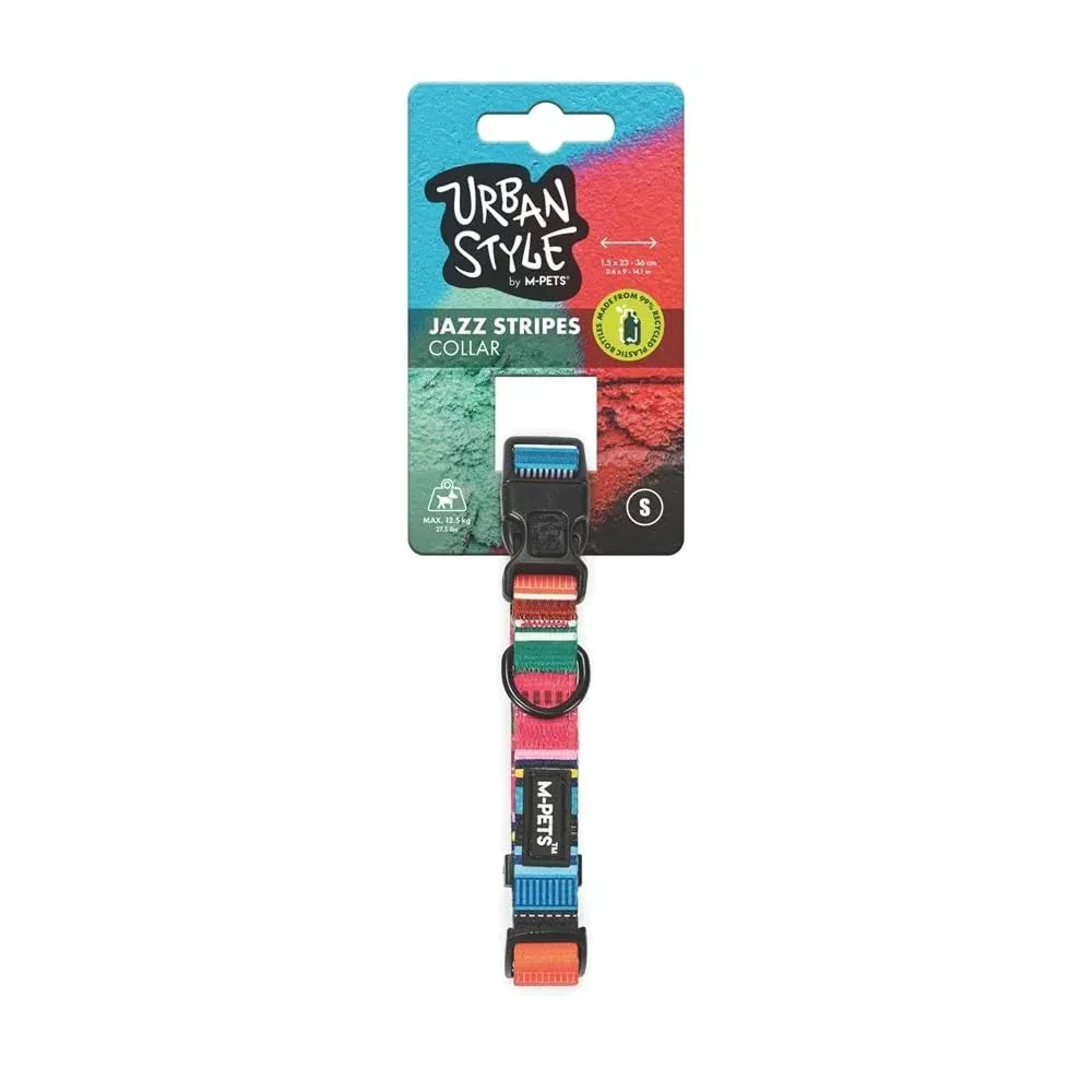 M Pets Urban Style Jazz Stripes Collar for Dogs - Image 2