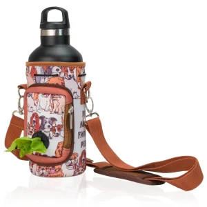MADE EASY KIT - Dog Water Bottle Carrier w/ Poop Bag Pocket - 32oz Large