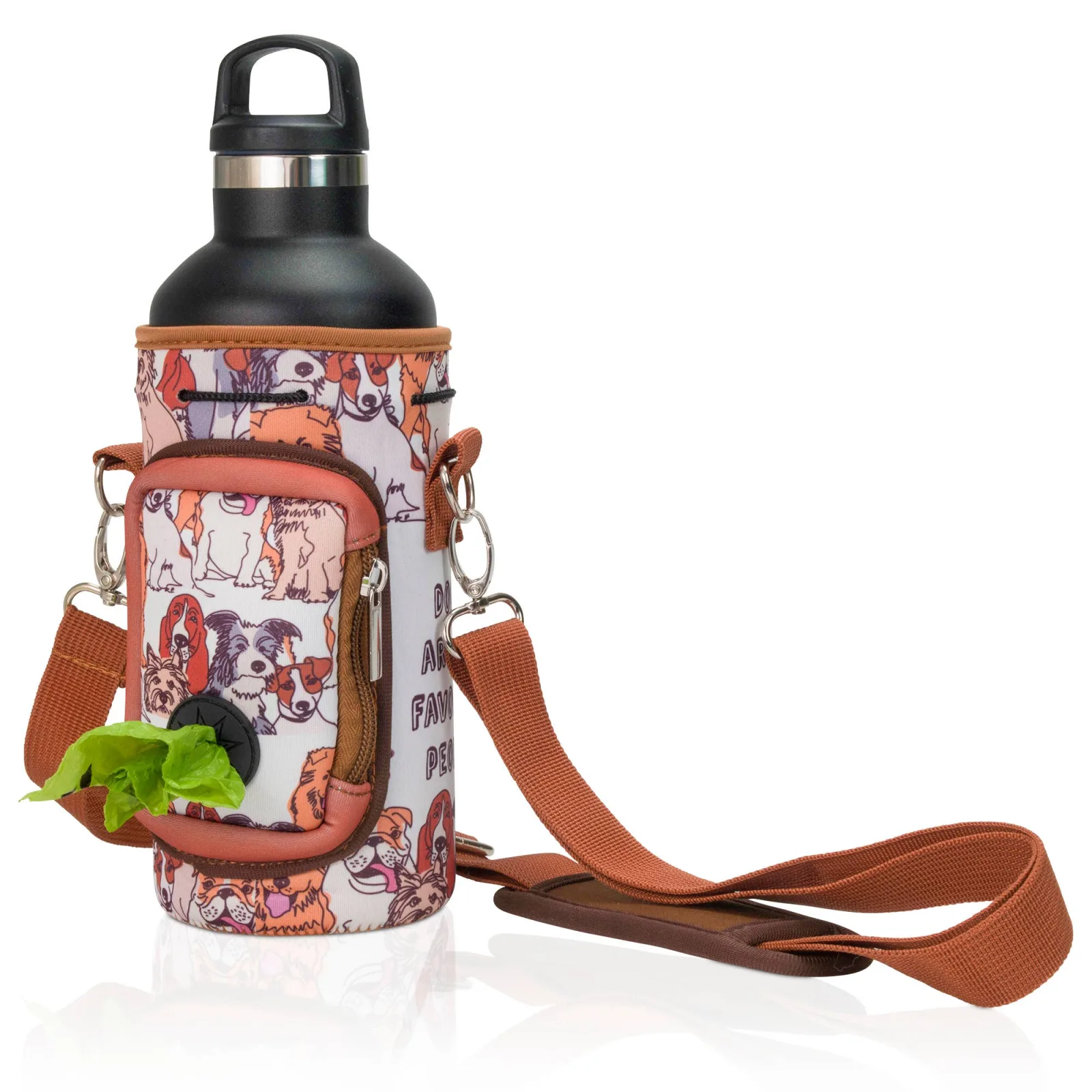 MADE EASY KIT - Dog Water Bottle Carrier w/ Poop Bag Pocket