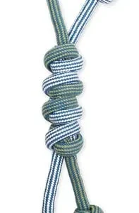 Mammoth Pet Products Flossy Chews Extra Double Rope Monkey Fist Bar Dog Toy Small, 12 in